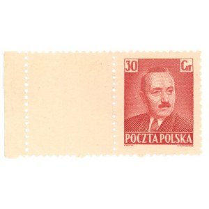 Bolesław Bierut, 1950. Znaczek z pustopolem na lewym marginesie (970)