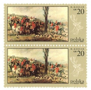 Hunting in Painting, 1968; Parka. Upper stamp with error 