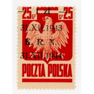 KRN, 1944. Znaczek z przesuniętym nadrukiem (978)