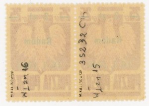 Liberation of 10 cities, 1945 - Radom. A pair of stamps with an error on the stamp on the stamp on the left (981)