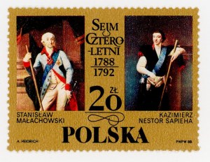 200th Anniversary of the Four-Year Sejm 1988. Stamp with error 