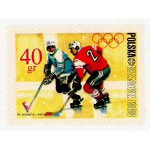 Zimowe Igrzyska Olimpijskie w Grenoble, 1968. Znaczki za 40 gr z błędem (998)