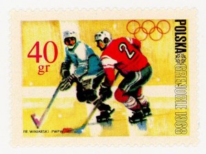 Grenoble Winter Olympics, 1968. stamps for 40 gr with error (998)