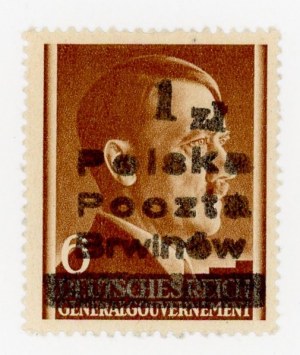 Brwinów 1945, stamp with local overprint, mintage 230 pieces, guarantee (1002)