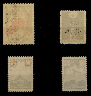 WWII, Polish charity and propaganda stickers (4 pcs.) (1006)