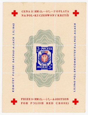 Dachau - Allach, a block with a surcharge on the Polish Red Cross (1008)