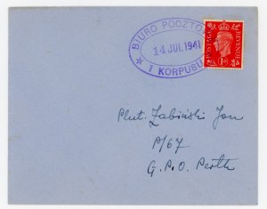 Polish Army in Great Britain, letter, sent 14.VII.1941 (1009)