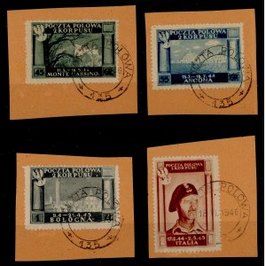 Poczta Polowa II Korpusu 1946. I wydanie, seria znaczków kasowanych (1010)