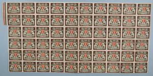 Set of fragments of sheets of stamps of the Free City of Danzig (1105)