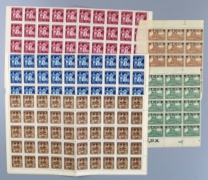 Fragments of German stamp sheets (1112)