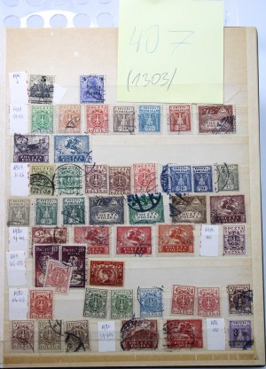 Klaser, stamps Poland. Uncancelled and cancelled. 407 pieces. (1303)