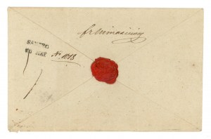 Letter from Lviv to Nowy Sacz, 1839. letter unopened (1361)