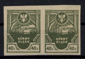 Upper Silesia, Insurgent Post Office, Korfanty issue, cut parka (1379)