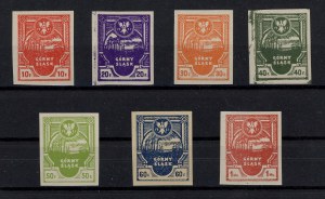 Upper Silesia, Insurgent Post Office, Korfanty edition, cut series (1378)