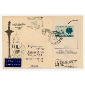Dzień znaczka 1956. List wysłany z Warszawy do Budapesztu (1366)