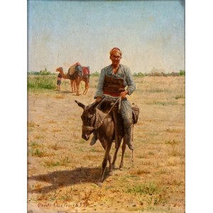 OVIDE CURTOVICH (1855 - 1930), Caravan in the desert