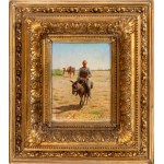 OVIDE CURTOVICH (1855 - 1930), Caravan in the desert