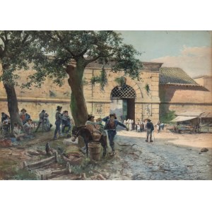 ETTORE ROESLER FRANZ (Roma 1845 - 1907), Porta Angelica in Rome