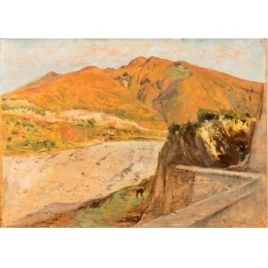 EDOARDO MONTEFORTE (Polla 1849 - Napoli 1932), Landscape with Monte Somma view