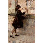 VINCENZO IROLLI (Napoli 1860 - 1949), Child on a terrace