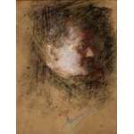 ANTONIO MANCINI (Roma 1852 - 1930), Female portrait