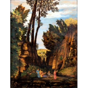 RENATO BASSANELLI (Civita Castellana 1896 - Roma 1973), Hra na gitare v lese