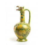 VINCENZO PINTO (Vietri 1870 - 1939), Griffin-shaped amphora with decoration of yellow fruits