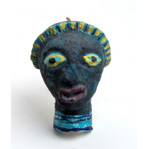 SALVATORE PROCIDA (Vietri 1905 - 1965), Wall mask with headgear