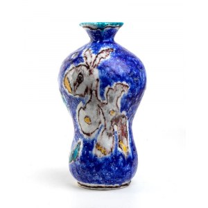 SALVATORE PROCIDA (Vietri 1905 - 1965), Polychrome vase with zoomorphic figures
