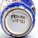 SALVATORE PROCIDA (Vietri 1905 - 1965), Polychrome vase with zoomorphic figures