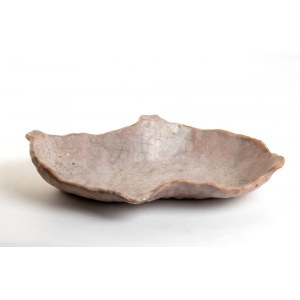 CERAMICA ARTISTICA SOLIMENE, Glazed white engobed bowl with uneven brim, Vietri furnace