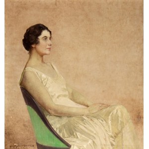 YVES EDGAR MUELLER D'ESCARS (Francia 1876 - 1958), Portrait of noblewoman