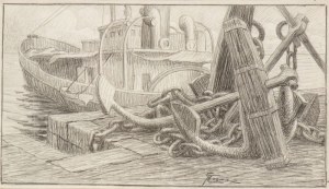 GIOVANNI BATTISTA CREMA (Ferrara 1883 - Roma 1964), The fishing boat