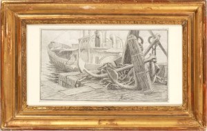 GIOVANNI BATTISTA CREMA (Ferrara 1883 - Roma 1964), The fishing boat