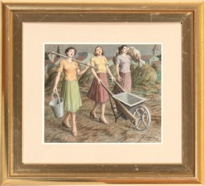 GIOVANNI BATTISTA CREMA (Ferrara 1883 - Roma 1964), Il ritorno dalla campagna