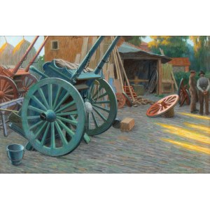 GIOVANNI BATTISTA CREMA (Ferrara 1883 - Roma 1964), I carretti