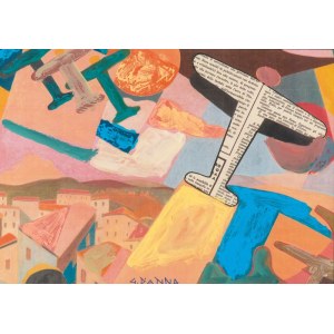 GIULIO D'ANNA (Villarosa 1908 - Messina 1978), Aereopittura futurista