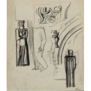 MARIO SIRONI (Sassari 1885 - Milano 1961), Study for mural composition