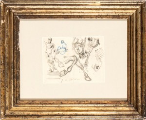 GIORGIO DE CHIRICO (Volo 1888 - Roma 1978), Study for figures and horses
