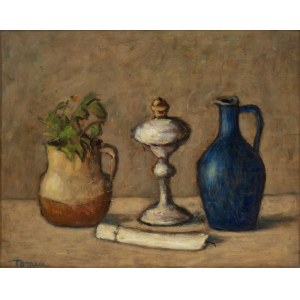 FIORENZO TOMEA (Zoppè di Cadore 1910 - Milano 1960), Still life with vase