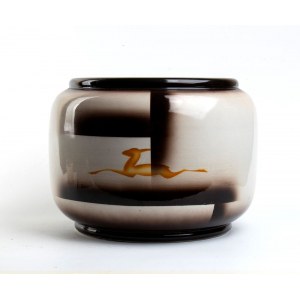 MANIFATTURA CERAMICA GALVANI, Cachepot with gazelles