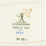 GIO PONTI (Milano 1891 - 1979), Oval plate with sailing boat