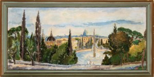 ORFEO TAMBURI (Jesi 1910 - Parigi 1994), View of Piazza del Popolo in Rome