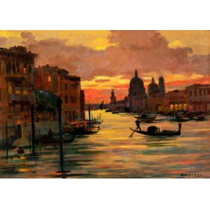 RENATO NATALI (Livorno 1883 - 1979), Sunset at Venice