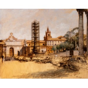 CARL TIMNER (Berlino 1933 - 2014), Piazzale Flaminio w Rzymie