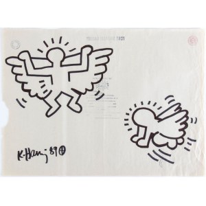 KEITH HARING (Pennsylvania 1958 - New York 1990), S.T. Angel e Baby Angel