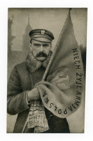 Jozef Pilsudski - patriotic postcard 