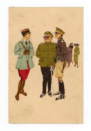 Military caricature - patriotic postcard (552)