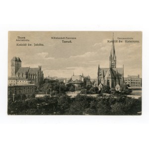 Toruń / Thorn - kościół Św. Jakuba, kościół Św. Katarzyny, panorama (565)