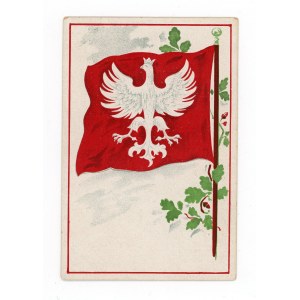 Carte postale patriotique - Bannière avec aigle (602)
